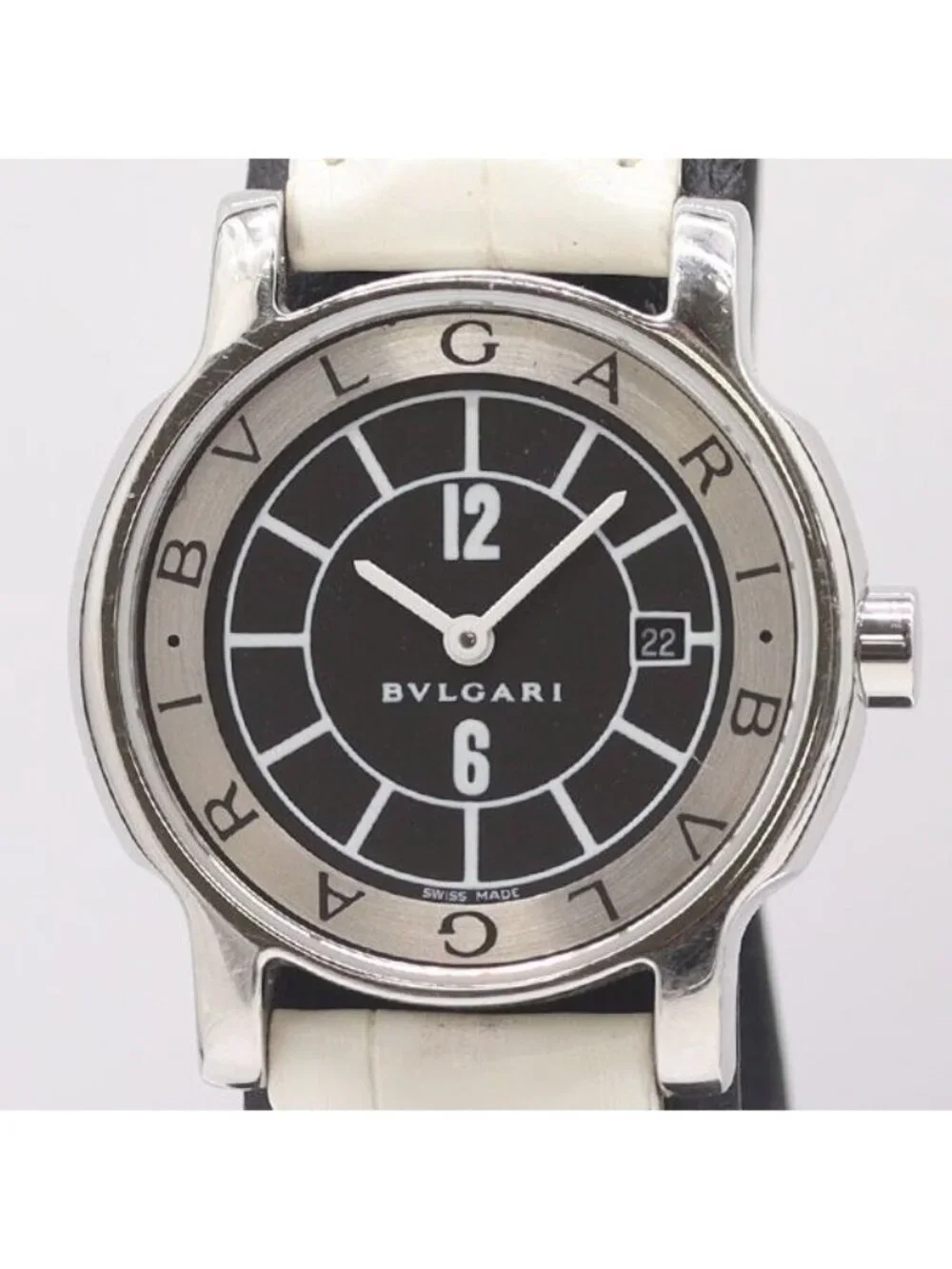 Bvlgari Bulgari Solotempo Quartz Date Black Dial Watch